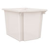 Flagship Storage Bins, 3 Sections, 12.75" x 16" x 12", Translucent White