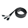 FLOOR SLEEVE CABLE MANAGEMENT, 2.5" X 0.5" CHANNEL, 72" LONG, BLACK