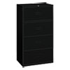 400 Series Lateral File, 4 Legal/letter-Size File Drawers, Black, 36" X 18" X 52.5"