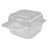 Plastic Clear Hinged Containers, 28 oz, 6.13 x 6.5 x 3.25, Clear, 500/Carton