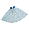 Super Stitch Finish Mops, Cotton/synthetic, White, Large, 1-In. Blue Headband
