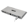 USB Type-C Docking Station, 3.5mm/Displayport/HDMI/RJ45/Thunderbolt 3/USB A/USB C/VGA, Silver