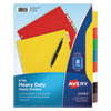 Heavy-Duty Plastic Dividers With Multicolor Tabs And White Labels , 8-Tab, 11 X 8.5, Assorted, 1 Set