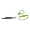 <strong>Westcott®</strong><br />CarboTitanium Bonded Scissors, 9" Long, 4.5" Cut Length, White/Green Bent Handle