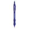 Profile Ballpoint Pen, Retractable, Medium 1 mm, Blue Ink, Translucent Blue Barrel, Dozen