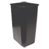 Soft-Sided Wastebasket, Rectangular, Polyethylene, 41 Qt, Black