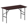 <strong>Alera®</strong><br />Wood Folding Table, Rectangular, 48w x 23.88d x 29h, Mahogany