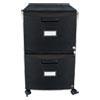 Two-Drawer Mobile Filing Cabinet, 2 Legal/letter-Size File Drawers, Black, 14.75" X 18.25" X 26"