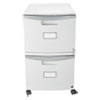 Two-Drawer Mobile Filing Cabinet, 2 Legal/Letter-Size File Drawers, Gray, 14.75" x 18.25" x 26"