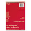 Spell-Write Wirebound Steno Pad, Gregg Rule, Randomly Assorted Cover Colors, 80 White 6 x 9 Sheets