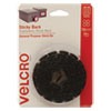 Sticky-Back Fasteners, Removable Adhesive, 0.63" Dia, Black, 75/pack