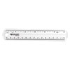 <strong>Westcott®</strong><br />Transparent Shatter-Resistant Plastic Ruler, Standard/Metric, 6" Long, Clear