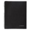 Hardbound Notebook with Pocket, 1 Subject, Wide/Legal Rule, Black Cover, 11 x 8.5, 96 Sheets