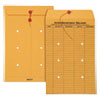 Brown Kraft String/Button Interoffice Envelope, #98, One-Sided Five-Column Format, 31-Entries, 10 x 15, Brown Kraft, 100/CT