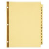 Preprinted Laminated Tab Dividers with Gold Reinforced Binding Edge, 25-Tab, A to Z, 11 x 8.5, Buff, 1 Set