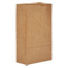Grocery Paper Bags, 50 Lbs Capacity, #6, 6"w X 3.63"d X 11.06"h, Kraft, 500 Bags