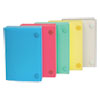 INDEX CARD CASE, HOLDS 100 3 X 5 CARDS, 5.38 X 1.25 X 3.5, POLYPROPYLENE, ASSORTED COLORS