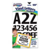 Poster and Bulletin Board Vinyl Letters and Numbers, Black, 1" and 2"h, 250/Pack