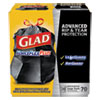 <strong>Glad®</strong><br />ForceFlexPlus Drawstring Large Trash Bags, 30 gal, 1.05 mil, 30" x 32", Black, 70/Box