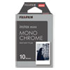 Monochrome Instax Film, Black and White, 10 Sheets