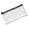 Leatherette Zippered Wallet, Leather-Like Vinyl, 11w X 6h, Clear