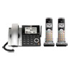 CL84207 Corded/Cordless Phone, Corded Base Station and 2 Additional Hansets, Black/Silver