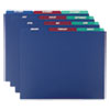 Poly Top Tab File Guides, 1/3-Cut Top Tab, January to December, 8.5 x 11, Assorted Colors, 12/Set