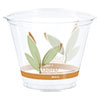 Bare Eco-Forward Rpet Cold Cups, 9 Oz, Leaf Design, Clear/green/orange, 1,000/carton