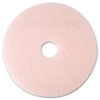 Ultra High-Speed Eraser Floor Burnishing Pad 3600, 19" Diameter, Pink, 5/carton