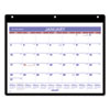 Monthly Desk/Wall Calendar with Plastic Backboard and Bonus Pages, 11 x 8, White/Violet/Red Sheets, 12-Month (Jan-Dec): 2024