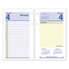 QuickNotes Desk Calendar Refill, 3.5 x 6, White/Yellow/Blue Sheets, 12-Month (Jan to Dec): 2024