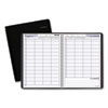 DayMinder Four-Person Group Daily Appointment Book, 11 x 8, Black Cover, 12-Month (Jan to Dec): 2023