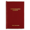 Standard Diary Daily Reminder Book, 2024 Edition, Medium/College Rule, Red Cover, (201) 7.5 x 5.13 Sheets