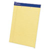 Perforated Writing Pads, Wide/Legal Rule, 50 Canary-Yellow 8.5 x 11.75 Sheets, Dozen