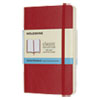 Classic Softcover Notebook, 1 Subject, Dotted Rule, Scarlet Red Cover, 5.5 x 3.5