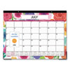 <strong>Blue Sky®</strong><br />Mahalo Academic Desk Pad, Floral Artwork, 22 x 17, Black Binding, Clear Corners, 12-Month (July to June): 2023 to 2024