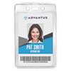 Security ID Badge Holders, Prepunched for Chain/Clip, Vertical, Clear 2.63" x 4.38" Holder, 2.38" x 4.25" Insert, 50/Box