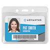 Security ID Badge Holders, Prepunched for Chain/Clip, Horizontal, Clear 4.25" x 3.5" Holder, 3.88" x 2.88" Insert, 50/Box