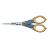 Non-Stick Titanium Bonded Scissors, 7" Long, 3" Cut Length, Gray/yellow Straight Handle