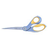 Extremedge Titanium Bent Scissors, 9" Long, 4.5" Cut Length, Gray/yellow Offset Handle