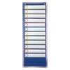 Deluxe Scheduling Pocket Chart, 13 Pockets, 13 x 36, Blue