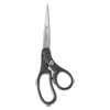 Kleenearth Basic Plastic Handle Scissors, 8" Long, 3.1" Cut Length, Black Offset Handle