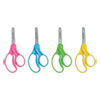 For Kids Scissors, Blunt Tip, 5" Long, 1.75" Cut Length, Randomly Assorted Straight Handles