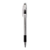R.S.V.P. Ballpoint Pen, Stick, Fine 0.7 mm, Black Ink, Clear/Black Barrel, Dozen