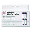 Dry Erase Marker, Pen-Style, Fine Bullet Tip, Assorted Colors, 12/Pack