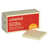 <strong>Universal®</strong><br />Self-Stick Note Pads, 3" x 3", Yellow, 100 Sheets/Pad, 12 Pads/Pack