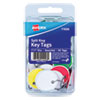 Key Tags with Split Ring, 1.25" dia, Assorted Colors, 50/Pack
