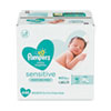 Sensitive Baby Wipes, White, Cotton, Unscented, 64/pouch, 7 Pouches/carton