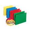 Poly Drop Front File Pockets, 3.5" Expansion, 4 Sections, Letter Size, Assorted, 4/box
