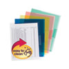 Organized Up Translucent Poly Project Jacket, Letter Size, Assorted Colors, 5/pack